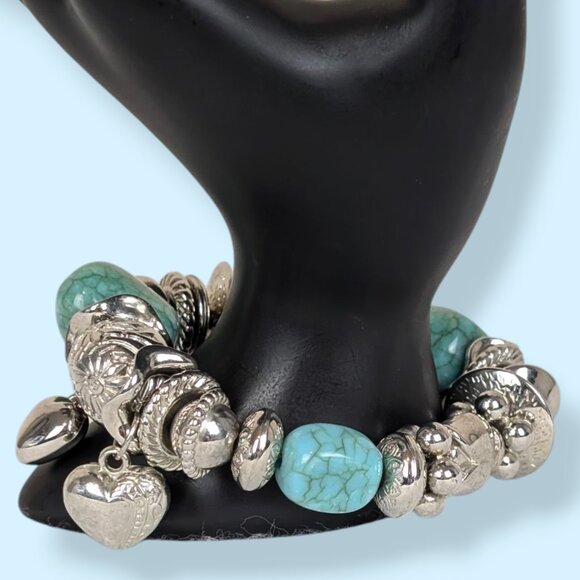 Chunky Beaded Stretch Bracelet - Picture 1 of 5